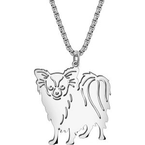 Kal-Collier Acier Inoxydable Avec Pendentif Forme De Chien Race Bijoux Fantaisie Animaux Cadeaux Pour Femmes Filles - Neuf