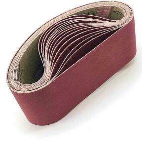 Bande abrasive 50x 2000 mm.5 sortes de gravier mixte (2X40 /80/120/180/320).Ensemble de Bandes Abrasives,pour ponceuses à bande, métal,bois,polissage (10 pièces) - Neuf