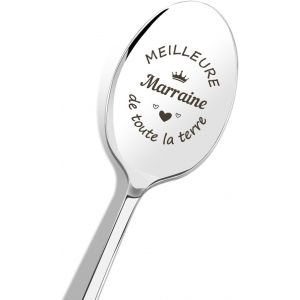 Kalanka-Cadeau Marraine Cadeaux Marraine Cadeau Marraine Noel Cuillère A Cafe En Acier Inox Cadeau Pour Marraine Cadeau Parrain Marraine Demande Cadeau Filleule Marraine Cadeau Annonce Marraine Cadea - Neuf