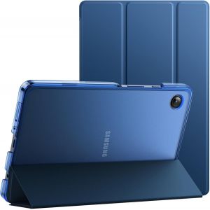 Coque Pour Samsung Galaxy Tab A9 8,7 Pouces 2023, Étui Housse Protection Tablette Fine Folio Support Dos Translucide À Trois Volets (Marine) - Neuf