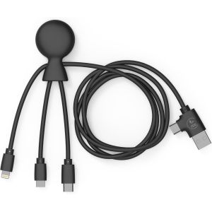 Thef-- Mr Bio 1m Câble Multi Usb 4 En 1 En Forme De Pieuvre - Chargeur Universel En Plastique Recyclé - Prise Usb Universel Usb-C, Lightning,Micro Usb, Usb Pour Smartphone Universelle - Noir - Neuf