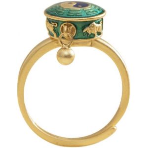 KAHFL-Bague Rotative Pour Femmes Fidget Anxiété Spinner Spinner Bague Bonne Chance Bouddhiste Tibétain Tibétain Roue Lady Band Soulagement Tibétain Bouddhiste Bague - Neuf