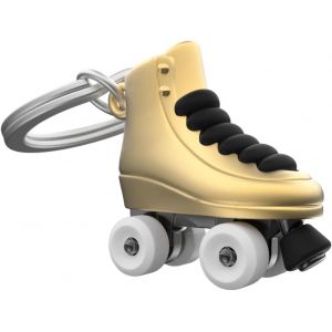 KAL-Metalmorphose - Porte-Clés Patins À Roulettes Doré - Passion Sport - Patinage - Cadeau Homme Et Femme - Neuf