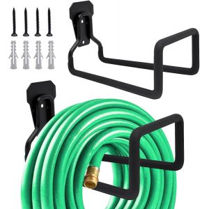 MEVRONISSHOP-2 Pièces Support de Tuyau d'Arrosage - Enrouleur de Tuyau, Crochets Muraux Métalliques Robustes Pour Jardin, Garage & Extérieur de la Cour - Neuf