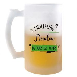 Chope de bi&egrave;re Meilleure Doudou de tous les temps | Id&eacute;e Tasse Cadeau Couple Saint Valentin Femme Pinte cervoise - Neuf