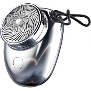 Nsiecd-Mini Rasoir &Eacute;lectrique, Rasoir &Eacute;lectrique Portable Affichage De Puissance Type C Rechargeable Rasoir Pour Homme, Rasoir Humide Et Sec De Poche Pour La Maison, La Voiture, Les Voyages (Argent) - Neuf