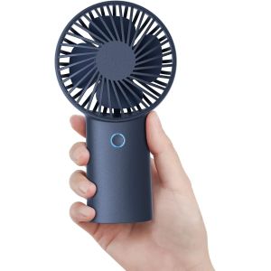 Ventilateur portatif bleu 4000 mAh, mini ventilateur portable, rechargeable par USB [autonomie de 5 à 20 h], ventilateur personnel à piles avec 3 vitesses pour l'extérieur et le bureau - Neuf