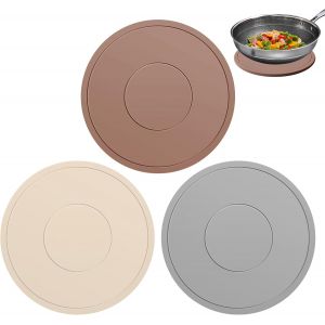 Jexnovashop-Tapis Silicone, Set De Table Silicone (3 Pi&egrave;ces), Multifonctionnel Dessous De Po&ecirc;le Rond, Dessous De Plat R&eacute;sistant &Agrave; La Chaleur, Dessous De Plat Antid&eacute;rapant, R&eacute;utilisable Et Lavable - Neuf