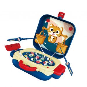 Plateforme de p&ecirc;che &eacute;lectrique, jouet &eacute;ducatif et magn&eacute;tique pour enfants, bleu - Neuf