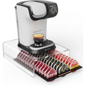 Support Transparent Pour Dosettes De Café-Tiroir De Rangement Compatible Avec Les Capsules Organisateur 42 Dosettes,Support Robuste Pour Machines À Café - Neuf