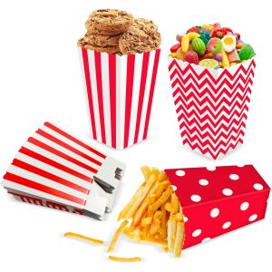 Popcorn Boîtes 24 PCS Boîtes de Popcorn Snacks Containers Sacs de Bonbons pour Fête d'anniversaire,Mariage,Soirées Cinéma,Noël.[M143] - Neuf