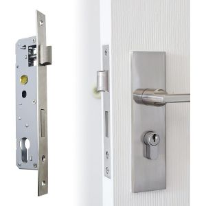 Serrure &Agrave; Cadre Tubulaire Distance 85 Mm Distance Au Canon 25 Mm Serrure &Agrave; Encastrer Serrure &Agrave; Mortaiser &Agrave; Cadre Tubulaire De Jardin Serrure De Porte En Acier Inoxydable Pour Gauche Droite - Neuf