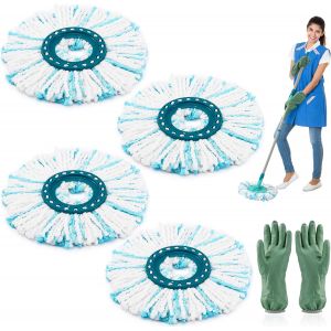 Replacement Mop Heads for Leifheit Clean Twist Disc Mop Micro Set-2 Microfibre Cloths-Ideal for all types of floors with high water and dirt absorption - Neuf