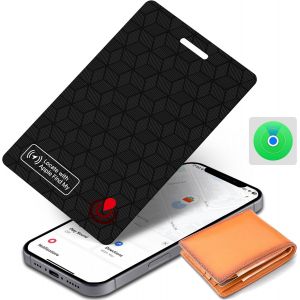 MEVRONISSHOP-Wallet Tracker Carte, Air Traceur Tag Ultra-Mince Wallet Traceur Card Bluetooth Wallet Tracker Localisateur Objets Compatible avec Find My (iOS Uniquement) pour Valises/Portefeuilles/Sac - Neuf