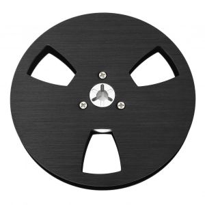 1/4 5 pouce vide bande bobine 3 trous alliage d'aluminium ouverture universelle machine pièce bande son bande prise bobine noir - Neuf