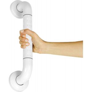 Poign&eacute;e de douche &agrave; ventouse avec barre d'appui en acier inoxydable fluorescent pour baignoire et toilettes - Personnes &acirc;g&eacute;es - Neuf