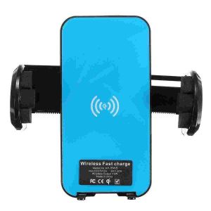 Support De Chargeur Sans Fil Pour Voiture (Samsung S8, Huawei, Iphone 7 Plus) ¿ Noir Et Bleu - Neuf