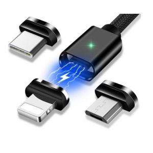 C&acirc;ble De Charge Magn&eacute;tique 3 En 1 F15 2 M Pour Appareils Android, Ios Et Type-C - Neuf