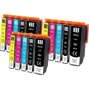 15X 33Xl Cartouches D'Encre Compatibles Avec Epson 33Xl 33 Xl Pour Epson Expression Premium Xp-530 Xp-540 Xp-7100 Xp-900 Xp-630 Xp-635 Xp-640 Xp-645 Xp-830 - Neuf