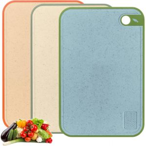 Lot De 3 Planches À Découper, Planches À Découper Epaisses De Cuisine, Grandes Plateau À Découperantidérapantes Fruits Légumes Viandes Avec Trou De Suspension - Neuf