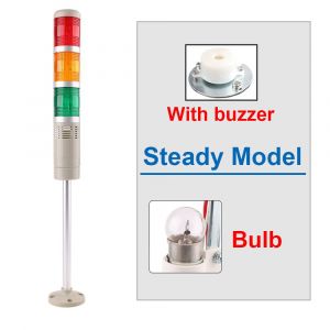 Dc 12 V 24 V 110 V 220 V Tour Industrielle Signal D'avertissement Flash Lumière Lgp-505 Indicateur Lampe Constante Led Avec Couleurs De Sonnerie - Type Steady And Sound 3-Ac 220v #B - Neuf