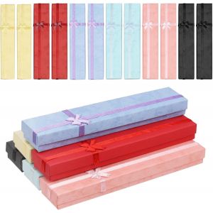 Gifts Box 24pcs 6 Couleurs 3.1x1.9x1.1 Pouces Bijoux Bo&icirc;te - Cadeau Avec Bow Kit, Bo&icirc;te &Agrave; Bijoux En Carton Emballage Bague Collier Boucles D'oreilles Bracelet En Vrac Cadeau Bo&icirc;te D'emballage - Neuf