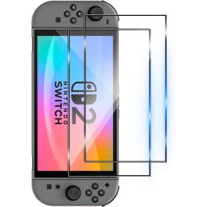 Kal-Verre Trempé Pour Nintendo Switch 2 2025, 2 Pièces Film Protection Écran, Sans Bulles, Double Protection, Film Protection Écran - Anti Rayures, Hd Ultra Transparent Dureté, 9h Glass - Neuf