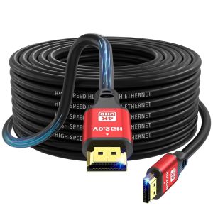 4K HDMI Cable 15 m,High Speed HDMI 2.0 Cord 4K@60Hz 18Gbps,Ultra HD,Ethernet Audio Return,Video 4K,1080p,3D,Arc,HDR Compatible with Xbox,PS5/PS4,HDTV,Laptop etc.[Y105] - Neuf