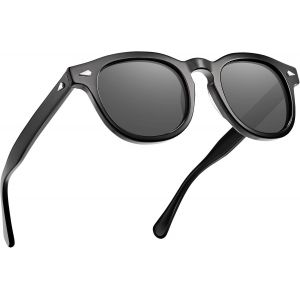 Chicslick-R&eacute;tro Lunettes De Soleil Polaris&eacute;es Homme Lunettes Solaires Rondes Protection Uv400 Et Monture En Ac&eacute;tate[X855] - Neuf