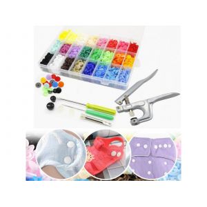 Kit De 350 Boutons-Pression En Plastique &Agrave; Monter Soi-M&ecirc;me, Avec Pince Et Outils. - Neuf