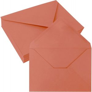 50 Enveloppes C6 108x159 mm,150 g/m&sup2; Taille Lettre,Enveloppes Orange Auto-Adh&eacute;sives pour Invitation de Mariage,Cartes de V?ux,Baby Shower,Anniversaires,Cartes de Remerciement - Neuf