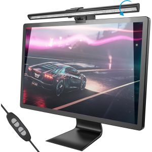 Lampe Ecran Pc,Usb Monitor Light Bar 40cm Barre De Lampe De Moniteur,Dimmable,3 Modes D'éclairage X 10 Niveaux De Luminosité,Barre Lumineuse Pour Office Home Gaming - Neuf