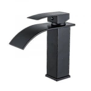 Robinet Cascade Haute Pression Robinet de Salle de Bain Robinet de Salle de Bain Robinet de Lavabo Simple Commande Salle de Bain Noir - Noir-xdd - Neuf