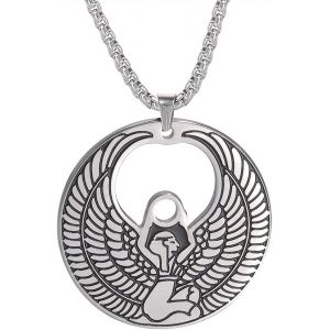 Trahoo-Collier Avec Pendentif En Forme De Déesse Égyptienne Isis Bijou Vintage Amulette Magique Pour Homme Et Femme - Neuf