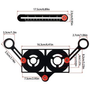 R&egrave;gle pliante multi-angles en alliage d'aluminium 6/9/12 c&ocirc;t&eacute;s pour mesures de pr&eacute;cision - Neuf