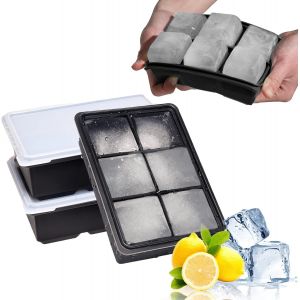 Kalanka-3 Paquets Xxl Bac &Agrave; Gla&ccedil;ons, 18 Compartiment, Large Bac &Agrave; Gla&ccedil;ons Avec Couvercle, Empilables Et Lavables Au Lave-Vaisselle, Pour Whisky, Cocktails, Boissons, Sans Bpa, Certifi&eacute; Lfgb - Neuf