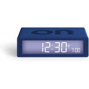 Flip+ Réveil Matin Lumineux, Réversible Avec Faces On Off Et Fonction Snooze, À Écran Lcd Et Lumière Tactile, Radio Controllé, En Gomme - Mauve - Neuf