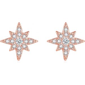 Kal-Boucles D'oreilles Pour Femme En Argent Sterling 925 Avec Zircone Cubique, Boucles D'oreilles En Forme D'étoile Hypoallergéniques En Argent 925, Petites, Cartilage Mignon, Sommeil Plat, - Neuf