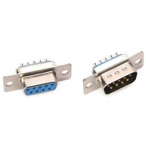 5Paires 10Pcs Db9 Mâle Et Femelle Rs232 9 Broches Fil Souder Port Série Connecteur De Fiche - Neuf