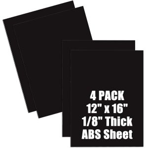 YEMAESRE-Lot De 4 Plaque En Plastique Abs 40 X 30 Cm, Plaque Plastique Noir 3Mm, Feuille De Plastique Noir, Plaque Plastique Rigide, Feuilles De Plastique Pour Modélisme, Bricolage, Garde-Boue - Neuf