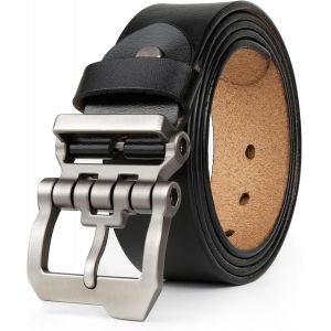 Tianyi-Ceinture Homme,Ceinture En Cuir Pour Hommes,Ceinture Homme Pour Jeans,Décontracté Travail Hommes Cow-Boy Grande Taille 110cm-160cm Noir Marron 38mm - Neuf