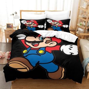 Ensembles De Housse De Couette Super Mario Ensemble De Literie Avec Fermeture &iquest;&iquest;Clair Pour Enfants Adolescents Pi&iquest;&iquest;Ces Housse De Couette Douce Pour La - Neuf