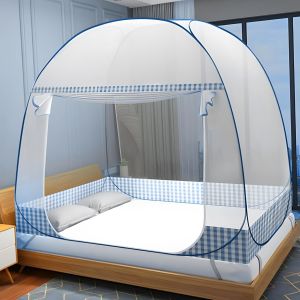 Ulteronixshop-Moustiquaire de lit, pliable, &agrave; double porte, portable, pour voyage, grande moustiquaire double avec fermeture &eacute;clair, pour chambre &agrave; coucher, dortoir, camping, h&ocirc;tel - Neuf