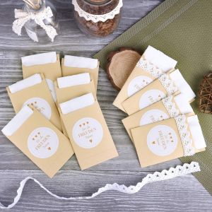 100 sacs en papier et autocollants 100 larmes vintage pour le mariage | Emballage pour les larmes de bonheur Mouchoirs Mariage Décoration Vintage (sacs en papier et autocollants) - Neuf