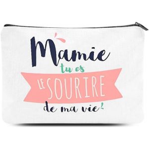 MAA-Cadeau Mamie Trousse à Maquillage Grand-mère Cadeau Fete des Meres Mamie Cadeau pour Grand Mere Idee Cadeau Mamy Pochette - Neuf