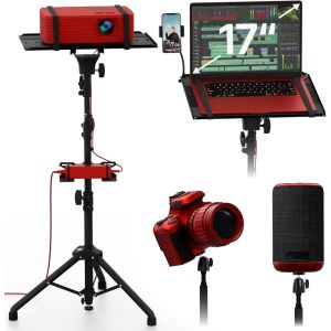Pied De Projecteur,Hauteur 68,6 - 157,5 Cm,Pied De Projecteur Au Sol,Pied Pour Cam&eacute;ra Et Lumi&egrave;re - Bien Con&ccedil;u,Facile &Agrave; R&eacute;gler,Support Dj Et Support Pour Musique Ou Film - Neuf