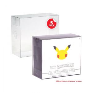 Pack De 5 &Eacute;tuis De Protection Souple Elite Box Pok&eacute;mon (Evoretro) (Evoretro) - Neuf