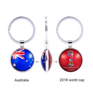 Porte-Cles Avec Drapeau National Et Pendentif En Metal Pour La Coupe Du Monde (Australie) - Neuf