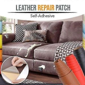 Patch De R&eacute;paration Auto-Adh&eacute;sif Pour Cuir, Canap&eacute;, Si&egrave;ge De Voiture, Chaise, R&eacute;novation-Rose Rouge-25*60cm - Neuf