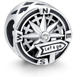 Charms Et Clips &Agrave; Brevets,Lot De Clips Pour Brevets Compatible Avec Bracelets Europ&eacute;ens & Colliers Perles,Avec Zircon Cubique Transparent,Cadeau Pour Femme - Neuf